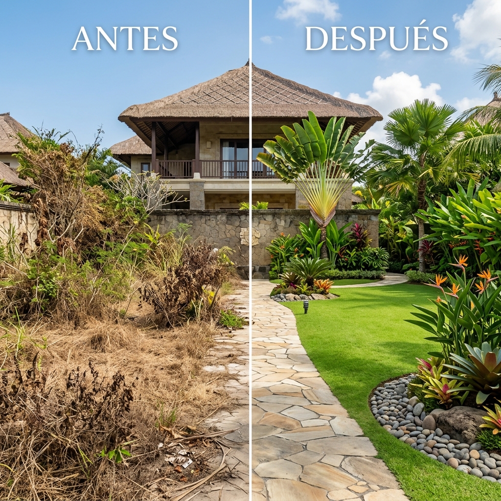 Transformación de jardín 1 - Antes y Después