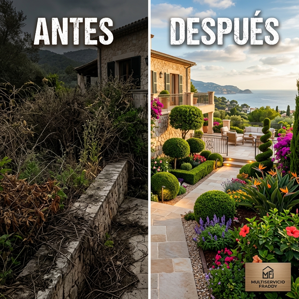 Poda artística y diseño - Antes y Después